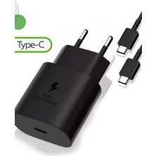 Gampus Süper Hızlı Şarj Aleti Type-C To Type-C Süper Hızlı Şarj ve Kablo 25W Süper Şarj Aleti
