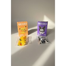 14+ Bricks Yapı Oyuncağı 2’li Set – Pikachu & Kuromi Mini Blok Figürleri Koleksiyonu