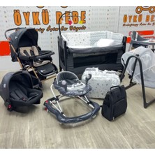 Öykü Bebek Dunyası Bebek Seti+Bebek Arabası+Park Beşik +Anakucağı +Mama Sandalyesi +Uyku Seti +Yürüteç + Anne Bebek Çan