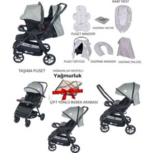 Öykü Bebek Dunyası 11 Parça Bebek Çeyiz Seti ( Bebek Arabası-Puset-Puset Örtüsü-Babynest-Puset Minderi-Yağmurluk)