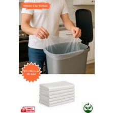 Plas+Plus Şeffaf Dökme Çöp Torbası Kalın Dayanıklı Ev Mutfak Iş Ofis 43X96,5 cm 50 Adet