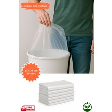 Plas+Plus Şeffaf Dökme Çöp Torbası Kalın Dayanıklı Ev Mutfak Iş Ofis 23X38 cm 50 Adet