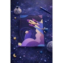 Angelphoto Space Kilitli Hatıra Defteri Günlük 80 Yaprak Anı Defteri Çizgili Konsept Defterler