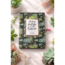 Angelphoto Cactüs Kilitli Hatıra Defteri 80 Yaprak Günlük Çizgili Konsept Defter