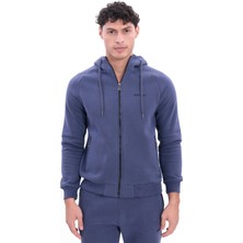 Rowinger 3 Iplik Kalın Dokulu Kapüşonlu Tam Fermuarlı Kışlık Erkek Eşofman Takımı