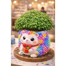 Mentronik 3D Kirpi Saksı Boyama ve Fesleğen Yetiştirme Seti | Çocuklar Için Eğitici & Yaratıcı Aktivite