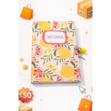 Angelphoto Sweat Kilitli Hatıra Defteri 80 Yaprak Çizgili Günlük Konsept Defterler