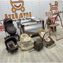 Öykü Bebek Dunyası Yeni Doğan Bebek Çeyiz Seti Full Set ( Park Beşik+Bebek Arabası+Puset+Mama Sandalyesi+Yürüteç)