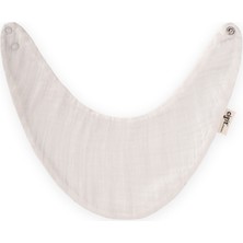 Cigit Üçgen Arkadan Bağlamalı Müslin Mama Önlüğü Ekru