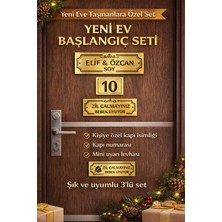 Outdoor One Yeni Eve Taşınanlara Özel Kapı Seti – İsimlik, Numara ve Mini Levha