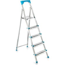 Shopwave 4+1basamaklı Metal Merdiven Y: 105CM - 120KG.TAŞIMA Kapasitesi (5047)