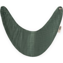 Cigit Üçgen Arkadan Bağlamalı Müslin Mama Önlüğü Haki Yeşil