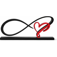 Yapı3D Infinity Sonsuzluk ve Kalp Dekoru | 3D Baskı Modern Masaüstü Süs | Ev & Ofis Dekorasyonu | Hediyelik Anlamlı Tasarım