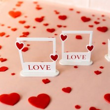 Yapı3D Kalpli Mini Fotoğraf Çerçevesi | 3D Baskı Masaüstü Dekor | Hediyelik Love Frame | Romantik Masa Süsü