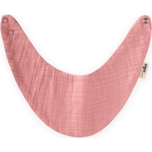 Cigit Üçgen Arkadan Bağlamalı Müslin Mama Önlüğü Yavruağzı