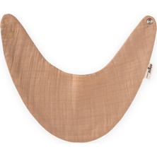 Cigit Üçgen Arkadan Bağlamalı Müslin Mama Önlüğü Camel