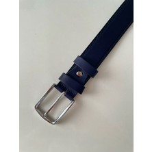 Hakiki Deri Lacivert Kemer