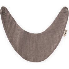 Cigit Üçgen Arkadan Bağlamalı Müslin Mama Önlüğü Toprak