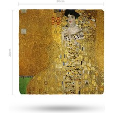 Begoloni Doğal Taş Nihale 20X20CM Gustav Klimt Eserleri Baskılı Taş Nihale 349
