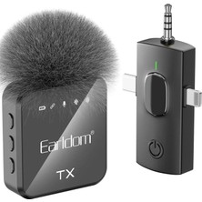 Earldom MC12 3 In 1 Kablosuz Dijital Yaka Mikrofonu
