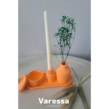 Varessa #dekoratif Set Şık Masa Üstü El Yapımı Dekor Seti (Mumluk & Vazo)