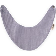 Cigit Üçgen Arkadan Bağlamalı Müslin Mama Önlüğü Mavi