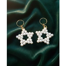 Şehrazat Handmade Tasarım El Yapımı Plastik Inci Boncuk Yıldız Anahtarlık