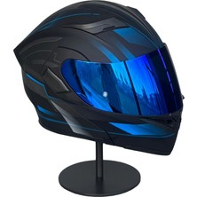 Scharf 902 Çene Açılır Motosiklet Kaskı – Güneş Gözlüklü (Dark Blue Vizörlü) Mx1 Blue