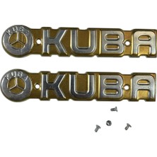 MOTORKİT MK Kuba Cg Motosiklet Depo Yazısı Gold Sağ Sol Iki Taraf Için (4 Tane Vidası Dahildir) Kuba Çita  - Motorkit Mkı