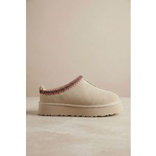 Alance Sabo Sweet Süet Içi Kürklü Düz Taban Ev Terliği