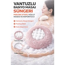 Ecuy Vantuzlu Banyo Masaj Süngeri Peeling Etkili Yumuşak Silikon Malzeme 1 Adet
