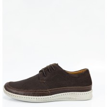 Aktaş Ayakkabı Erkek Kahverengi Hakiki Deri Ortopedik Dikiş Detaylı Casual Ayakkabı