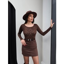 Esra Helvacı Kayık Yaka Transparan Bluz