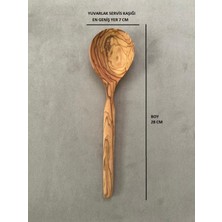 Avanterra Zeytin Ağacından Yuvarlak Servis Kaşığı