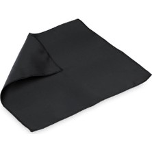 Hatemoğlu Siyah Klasik Saten Cep Mendili