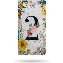 Begoloni Doğal Taş Kapı Numarası, Uv Baskılı Kapı Numarası 7,5X15CM Desen4 No:2