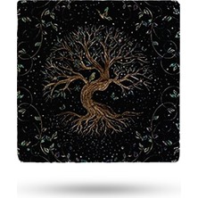 Begoloni Doğal Taş Nihale 15X15CM Hayat Ağacı Baskılı Taş Nihale 295