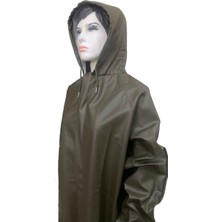 Pvc Unisex Kapüşonlu Yağmurluk - Haki