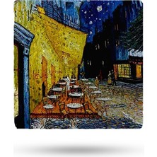 Begoloni Doğal Taş Nihale 20X20CM Van Gogh Eseri Baskılı Çaydanlık Altlığı-Tencere Tava Altlığı