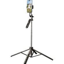 Jopree Y26 | Bluetooth Uzaktan Kumandalı 180 cm Uzatılabilir Tripod, Yatay ve Dikey Çekim Imkanı, 360° Döner Kol, Katlanabilir Selfie Çubuğu, Fotoğraf Makinesi & Akıllı Telefon ile Uyumludur