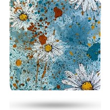 Begoloni Doğal Taş Nihale 20X20CM Papatya Desenleri Baskılı Taş Nihale 349