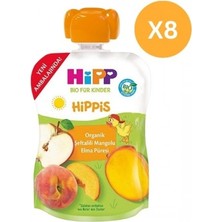 Hipp Organik Şeftalili Mangolu Elma Püresi 100 gr x 8 Adet