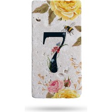 Begoloni Doğal Taş Kapı Numarası, Uv Baskılı Kapı Numarası 7,5X15CM No:7