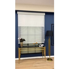 Volper Mekanik VP2700 Çift Mekanizmalı Çizgili Tül ve Stor Perde Kırık Beyaz