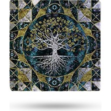 Begoloni Doğal Taş Nihale 15X15CM Hayat Ağacı Baskılı Doğal Taş Nihale -295