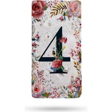 Begoloni Doğal Taş Kapı Numarası, Uv Baskılı Kapı Numarası 7,5X15CM No:4