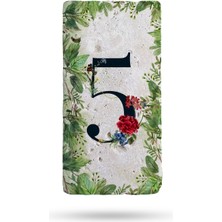 Begoloni Doğal Taş Kapı Numarası, Uv Baskılı Kapı Numarası 7,5X15CM - 1 Numara No:5