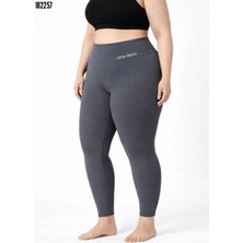 BZ Boutique Yüksek Bel Toparlayıcı Likralı Esnek Battal Büyük Beden Dalgıç Tayt 182259