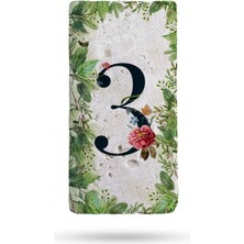 Begoloni Doğal Taş Kapı Numarası, Uv Baskılı Kapı Numarası 7,5X15CM Desen5 No:3