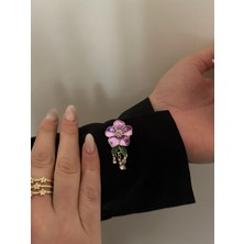 Renda Accessory Renda Mor Menekşe Düğme Kapağı Sallanan Taşlı Trend 1 (Adet)